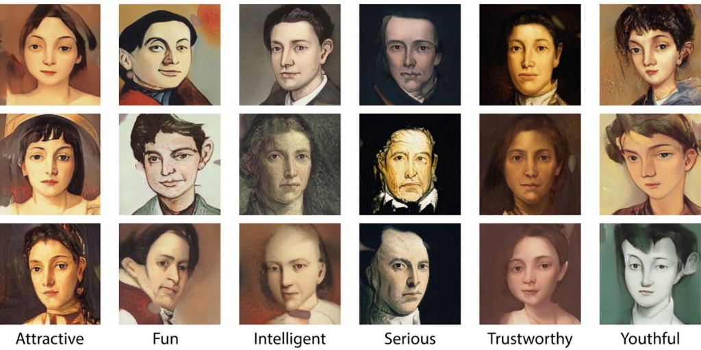 Example faces generated by combining GSP with the StyleGAN image synthesis model
