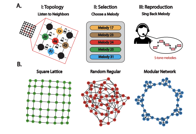 Paradigm for studying cultural evolution mechanisms in social networks
